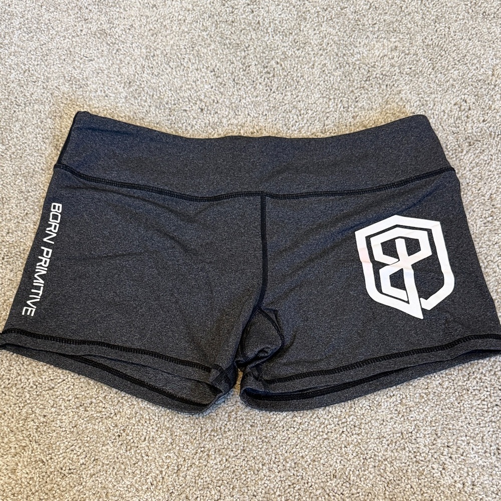 Born Primitive Women's Charcoal Athletic Shorts